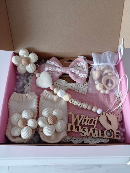 Zestaw Prezentowy baby shower narodziny chrzest prezent baby box