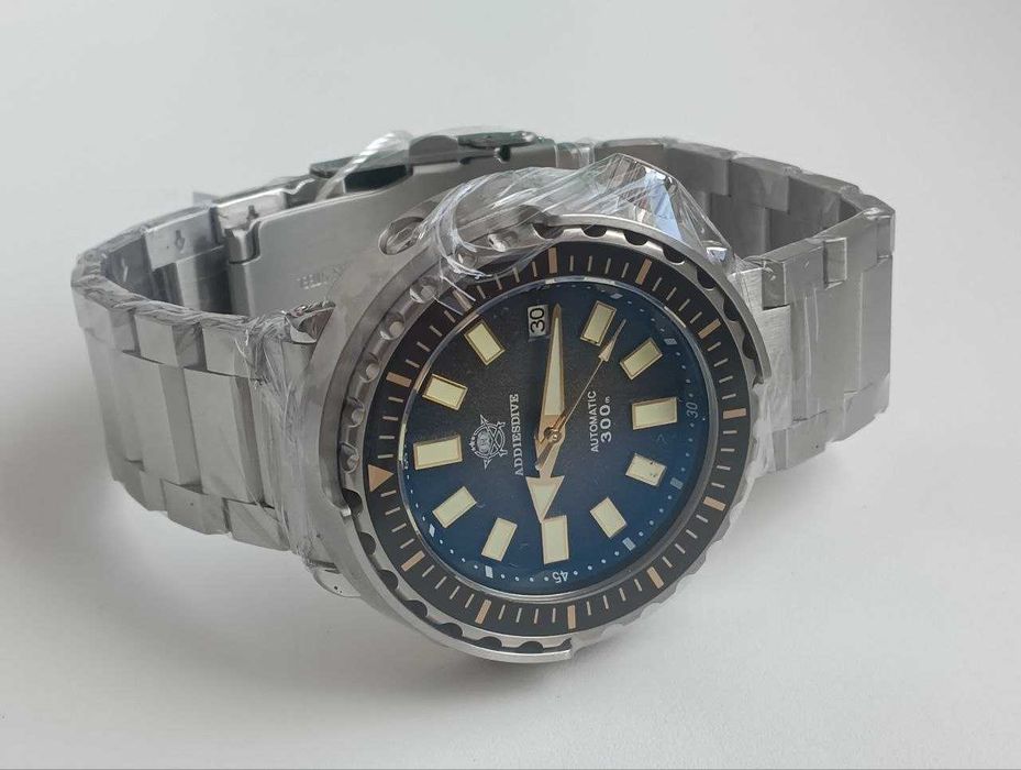 Годинник наручний/часы addiesdive 44мм тунець seiko NH35 WR300m дайвер