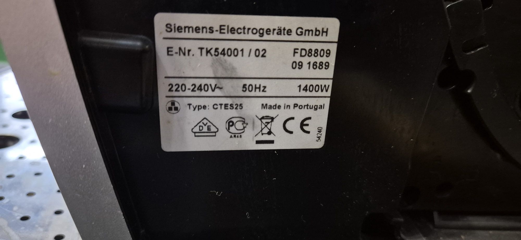 Ekspres do kawy siemens TK 54001-uszkodzony