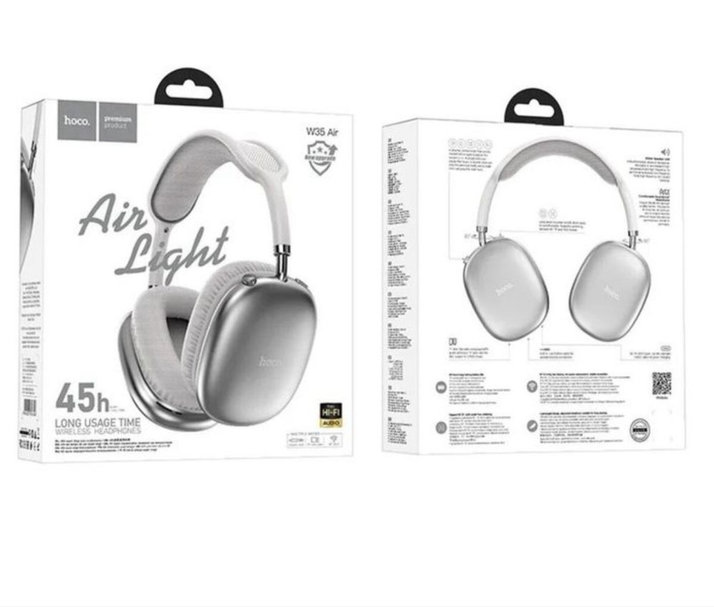 Bluetooth Навушники Hoco W35 Air Бездротові Накладні 45h з Мікрофоном