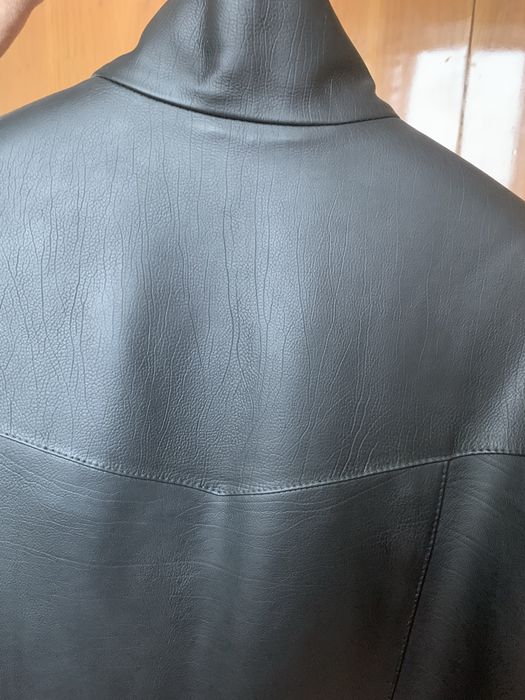 Класическая Мужская кожаная куртка на натуральном меху