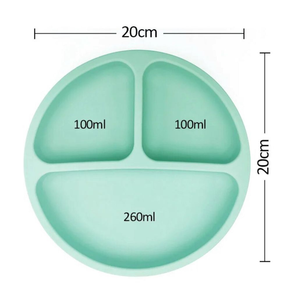 Посуд для прикорму, силіконовий посуд, секційна тарілка