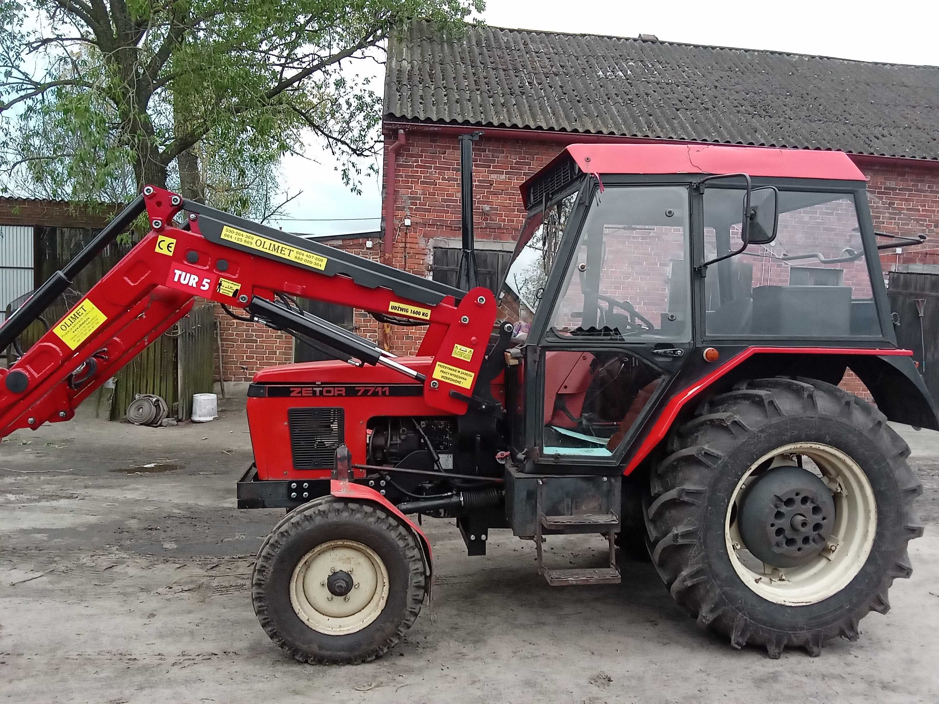 Sprzedam zetor 7711 + nowy tur