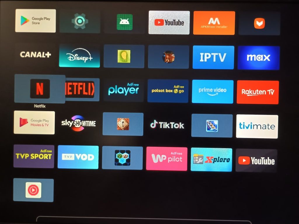 Android TV Netflix YouTube MX10 f3 HDMI stick dongle IP TV aplikacje