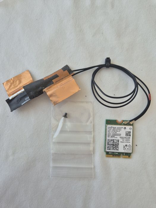 Módulo original Wi-Fi + Bluetooth Intel AX201 do laptop MSI Leopard