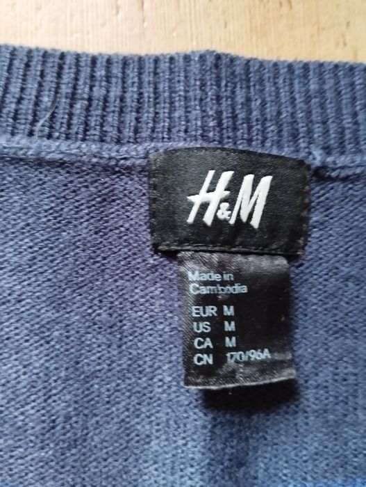 H&M M sukienka akrylowa dzianinowa długa maxi w paski