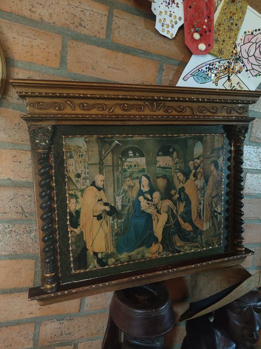 Quadro religioso antigo.
Quadro lindíssimo com desenhos religiosos...c