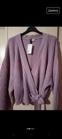 Sweterek liliowo-jagodowy L/XL