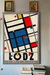 Plakat Polska Łódź Ryszard Kaja 100 x 70 cm tribute Piet Mondrian