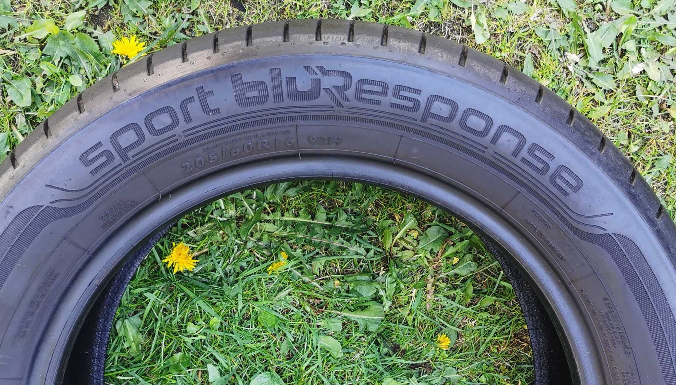 205/60r16 Dunlop SP Sport Bluresponse letnie 2 szt stan bdb prywatnie.