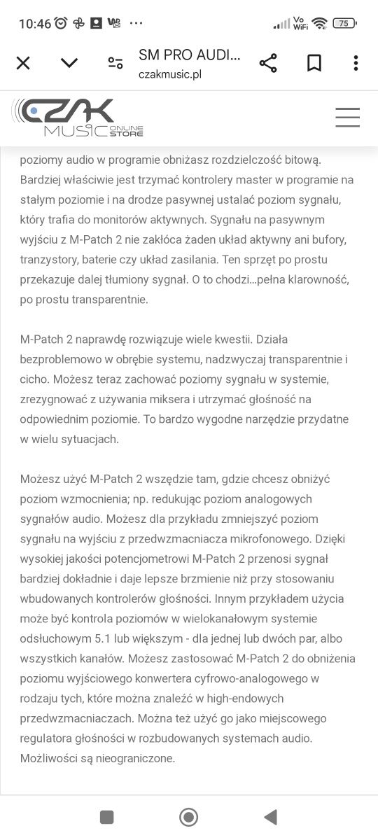 Kontroler dźwięku SM-PRO  M-PATCH V2. Nowy! Tanio!