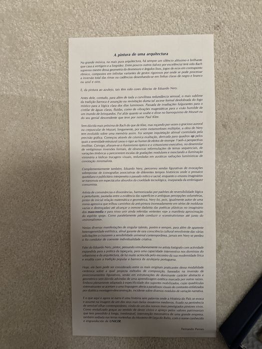 Conjunto de 6 azulejos artisticos-Fernando Pernes-edicao limitada