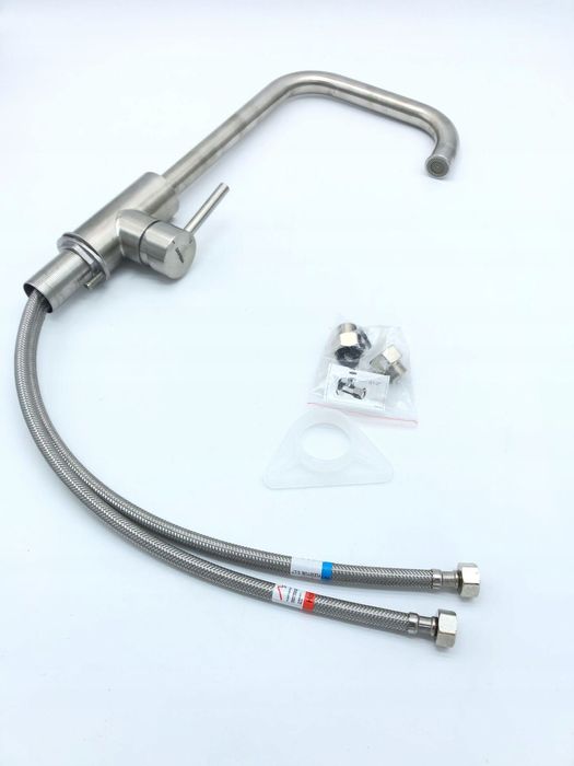 Bateria kuchenna z wyciąganą wylewką GRIFEMA G4009-1 szara stal