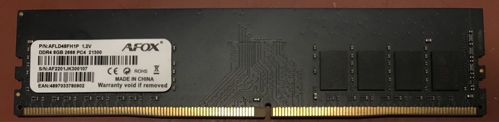 Оперативна пам‘ять AFOX 8GB DDR4