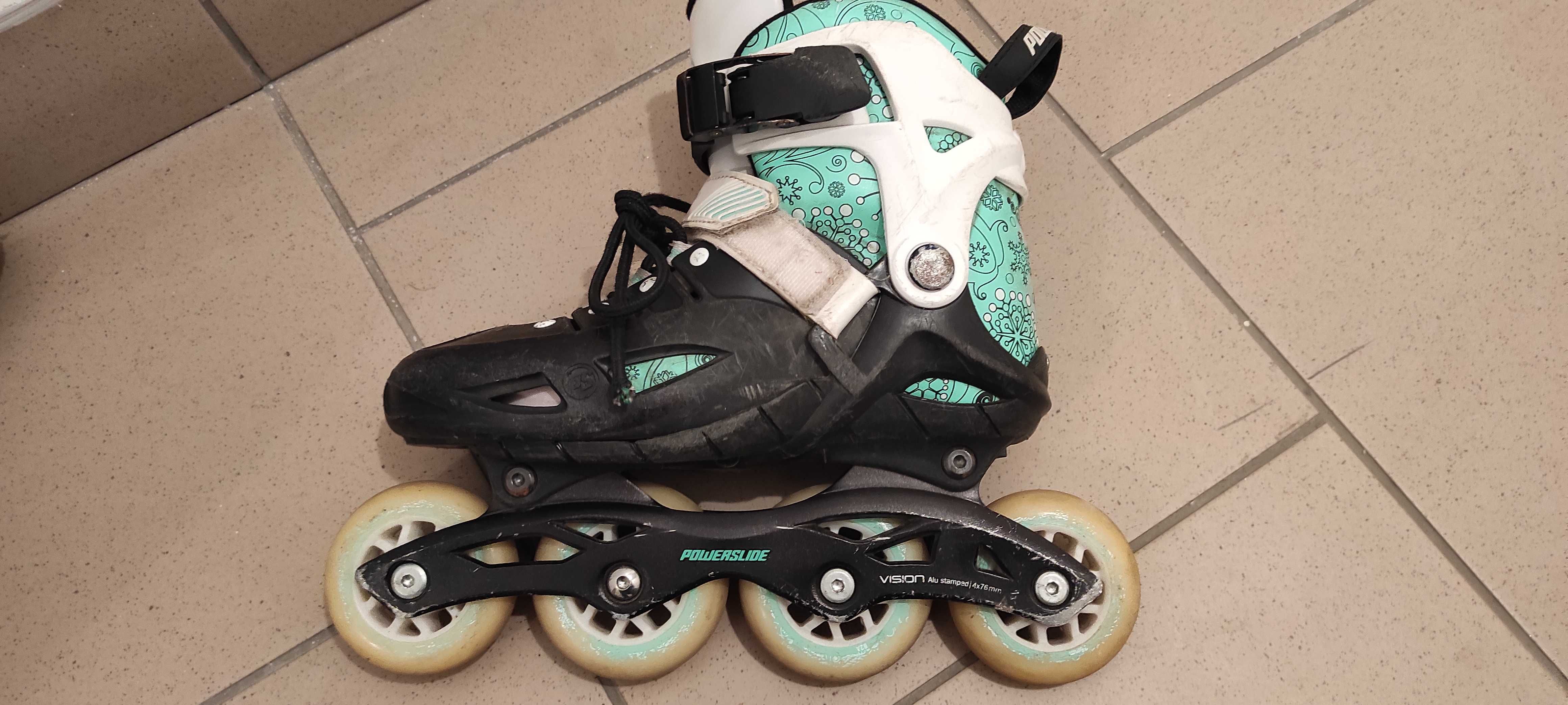 rolki Powerslide rozmiar regulowany 33-36, stan dobry