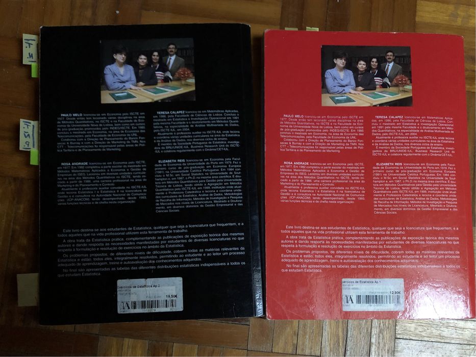 Exercícios Estatística Aplicada Vol. 1 e 2
