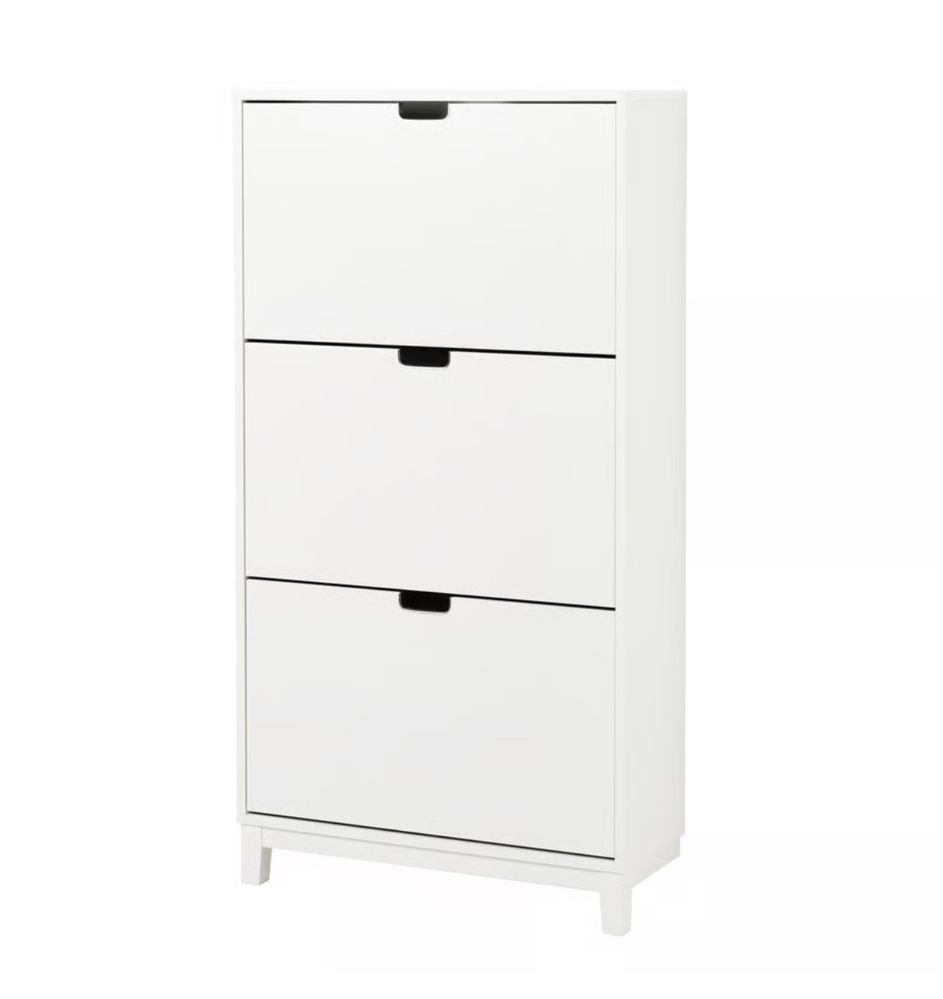 Ikea szafka na buty Szafka na buty, 3 przegrody, biały, 79x29x148