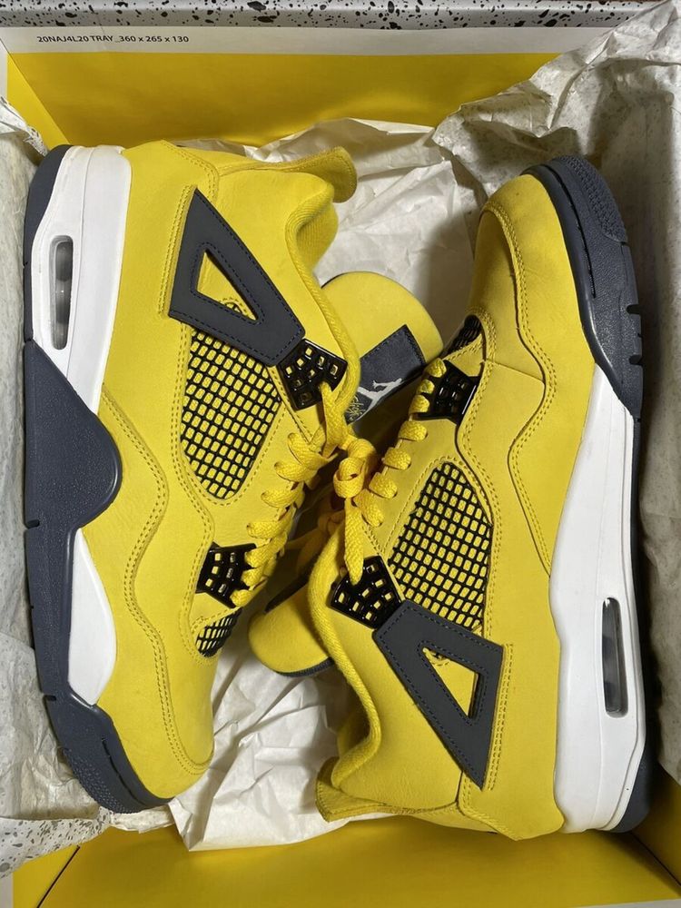 Кросівки Air Jordan 4 Retro Lightning Tour Yellow Джордан жовті ретро