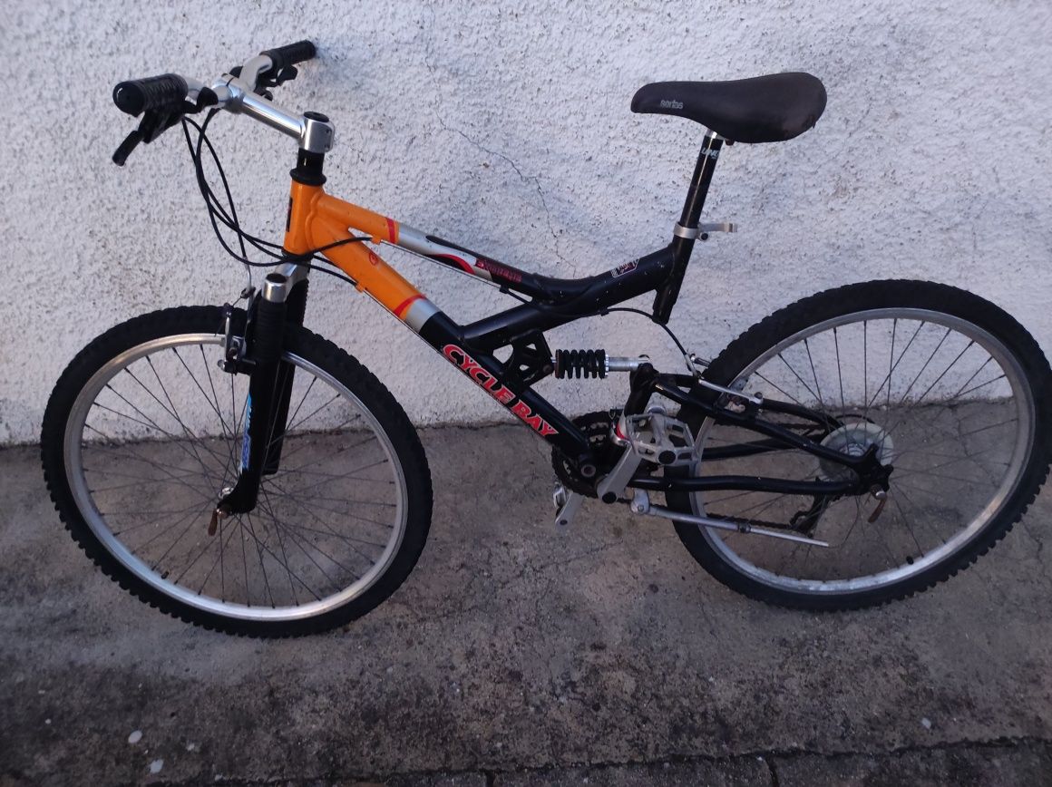 Dupla suspensão bicicleta roda 26