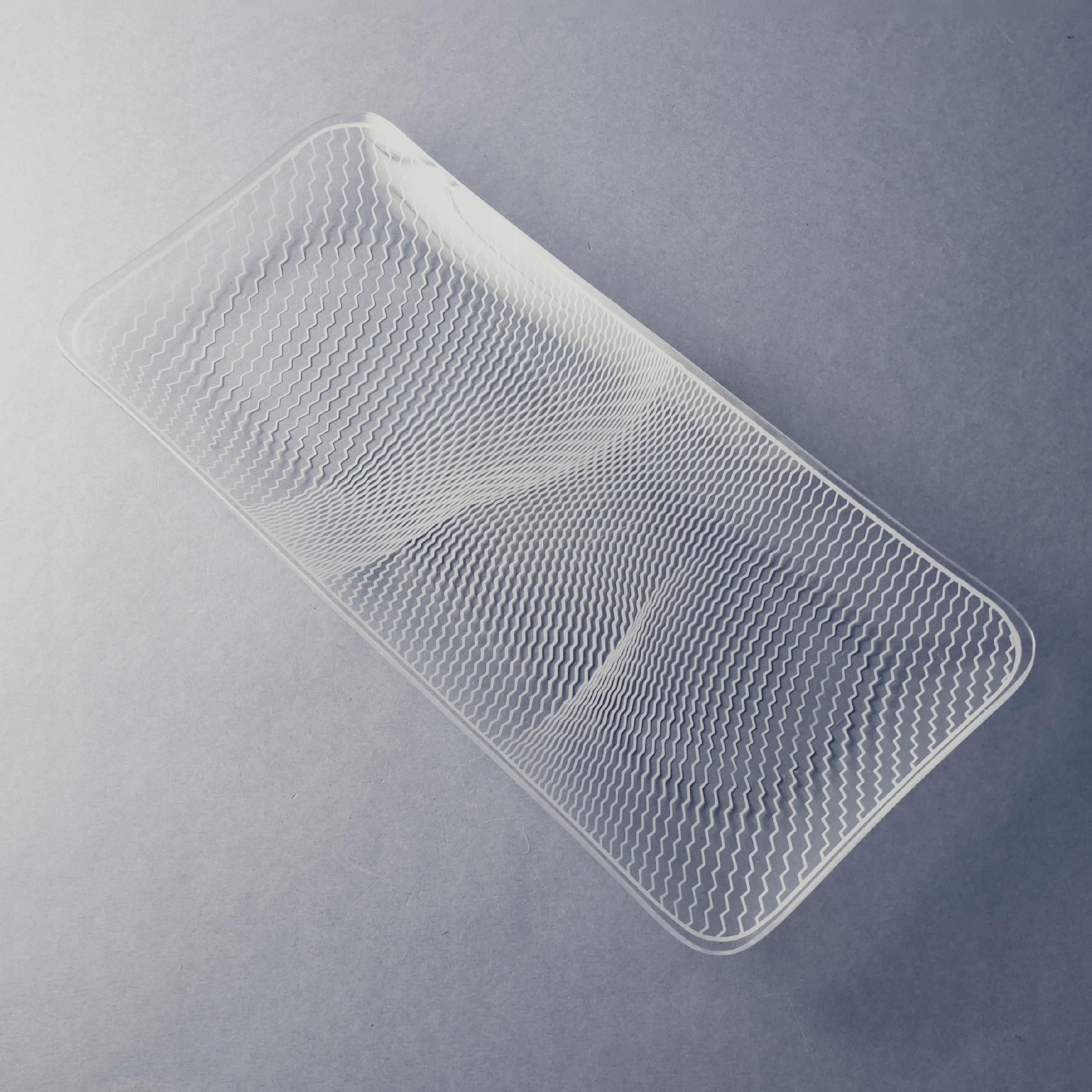 olbernhau piękna szklana patera taca op-art lata 70-te