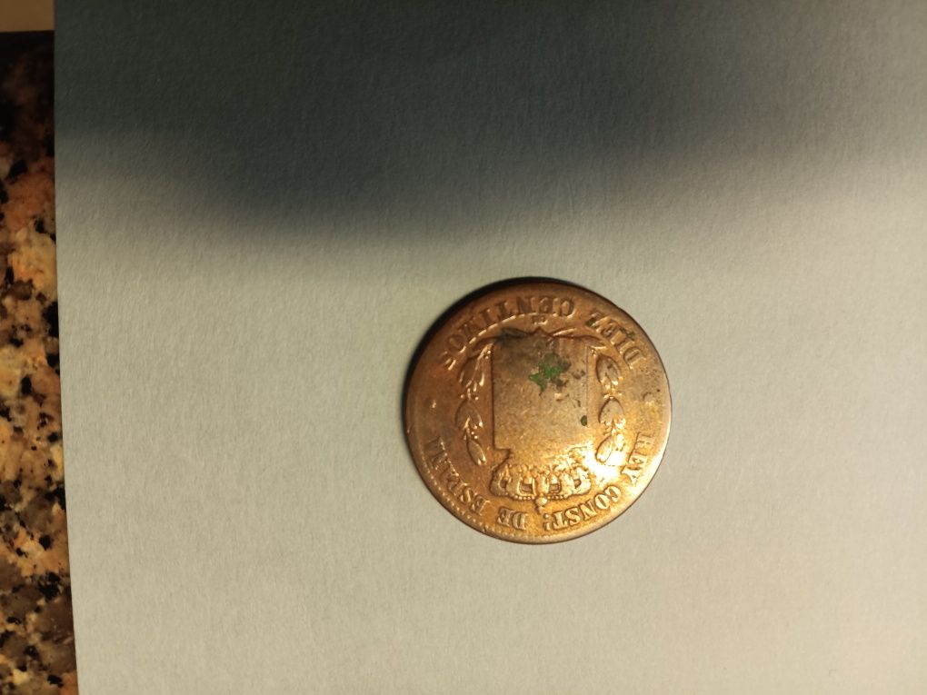 Moeda em Bronze Espanhola 1 moeda 1877 20€