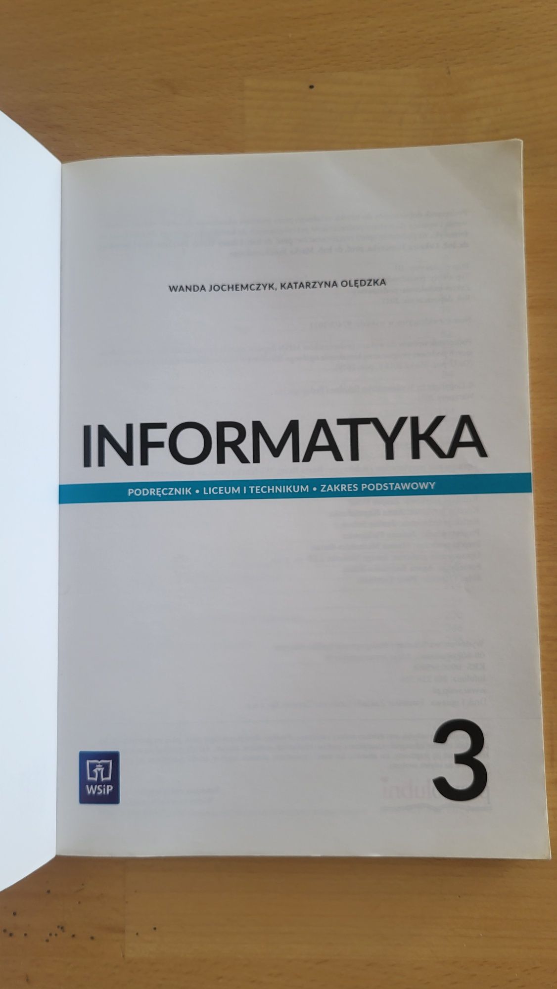 Informatyka 3 WSIP podręcznik do informatyki liceum zakres podstawowy