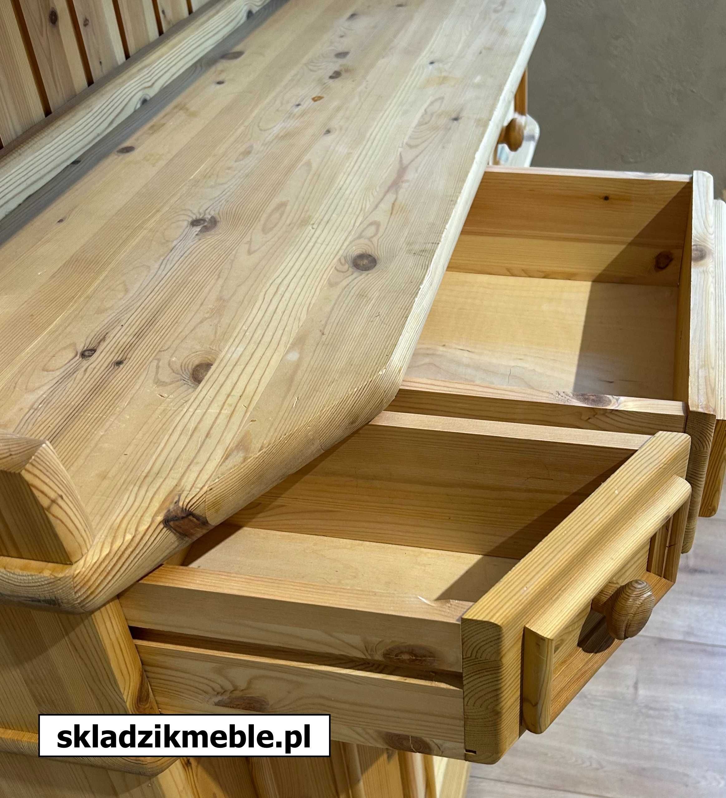 060325 Kredens sosnowy surowy ze ściętymi bokami
