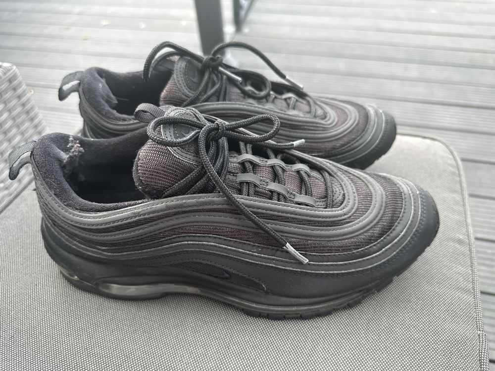 Męskie oryginalne Nike AirMax 97 używane 44 28 cm czarne