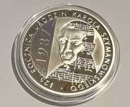 Srebrna moneta Ag925 waga 14.14g Szymanowski