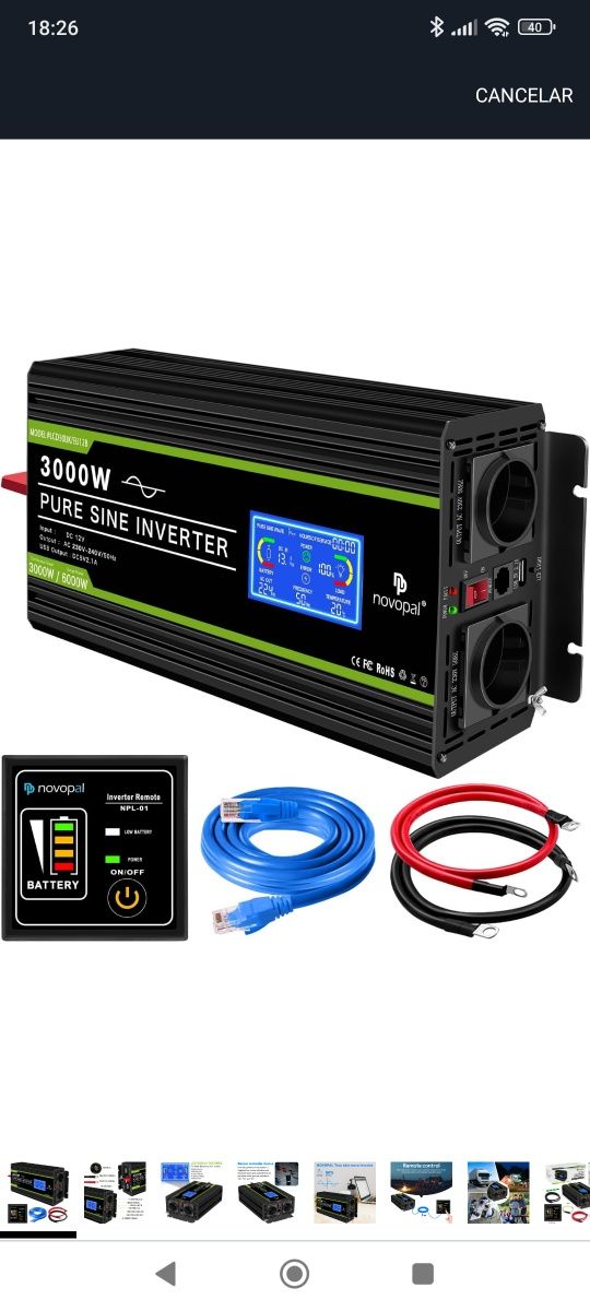 Inversor Solar 3000W Onda Pura