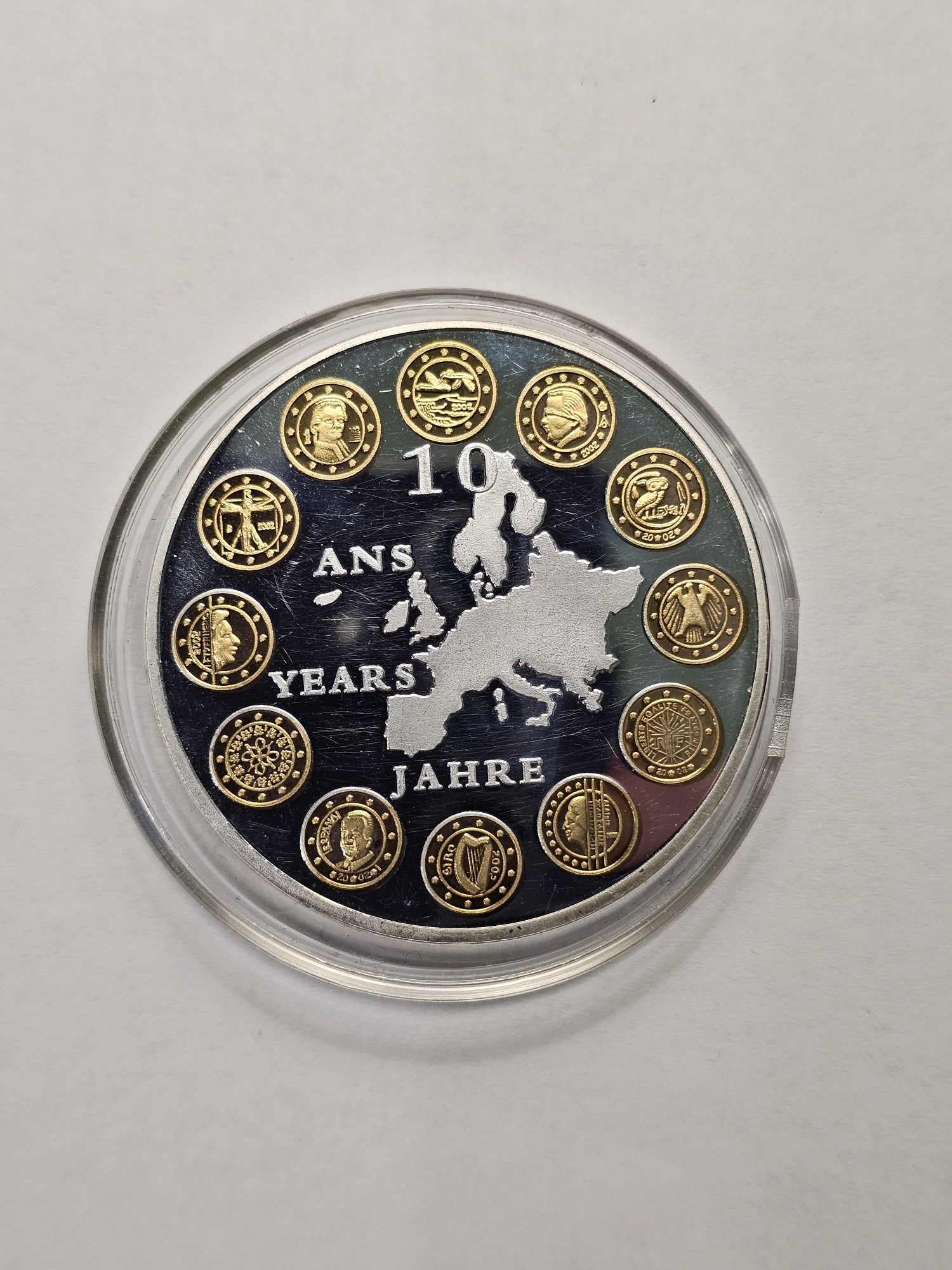 Монета Срібна голограма 10 років євро