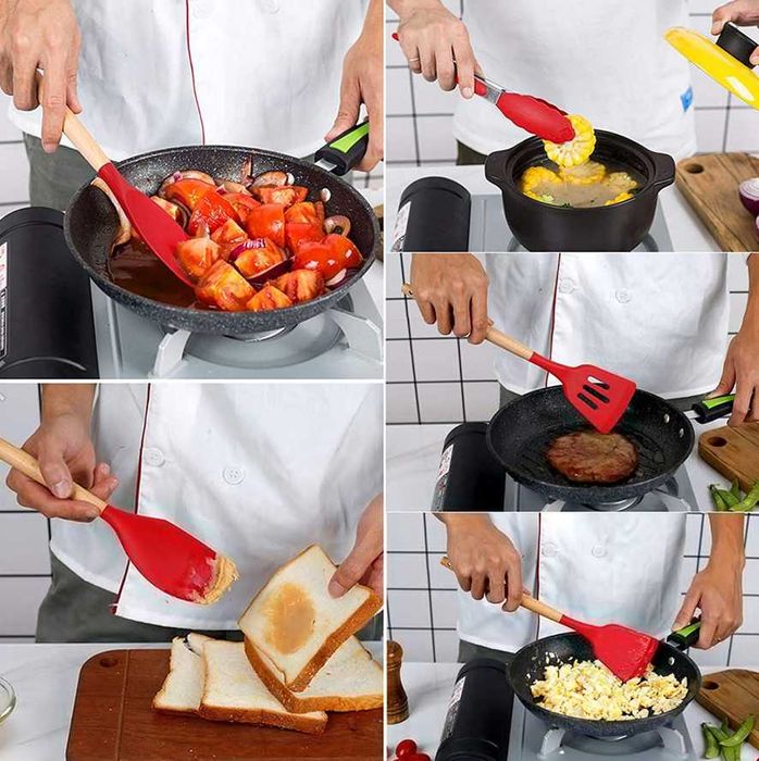 Силіконовий кухонний набір 12 предметів