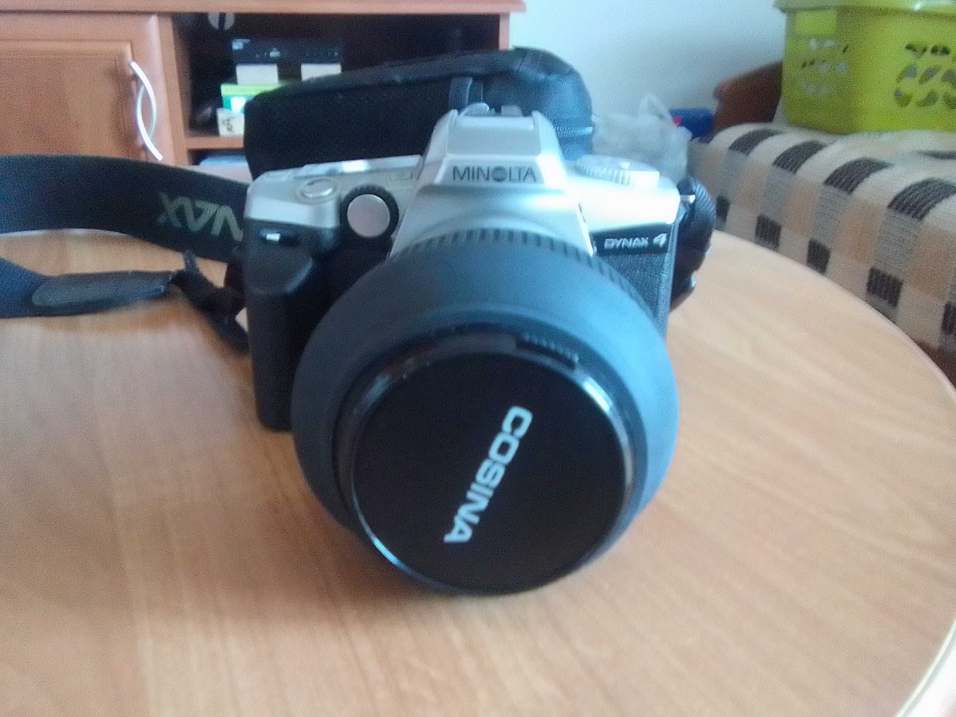 Minolta Dynax4+teleobiektyw Cosina 100-300