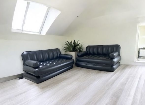Materac dmuchany na kemping dwuosobowy solidny sofa rozkładana łóżko