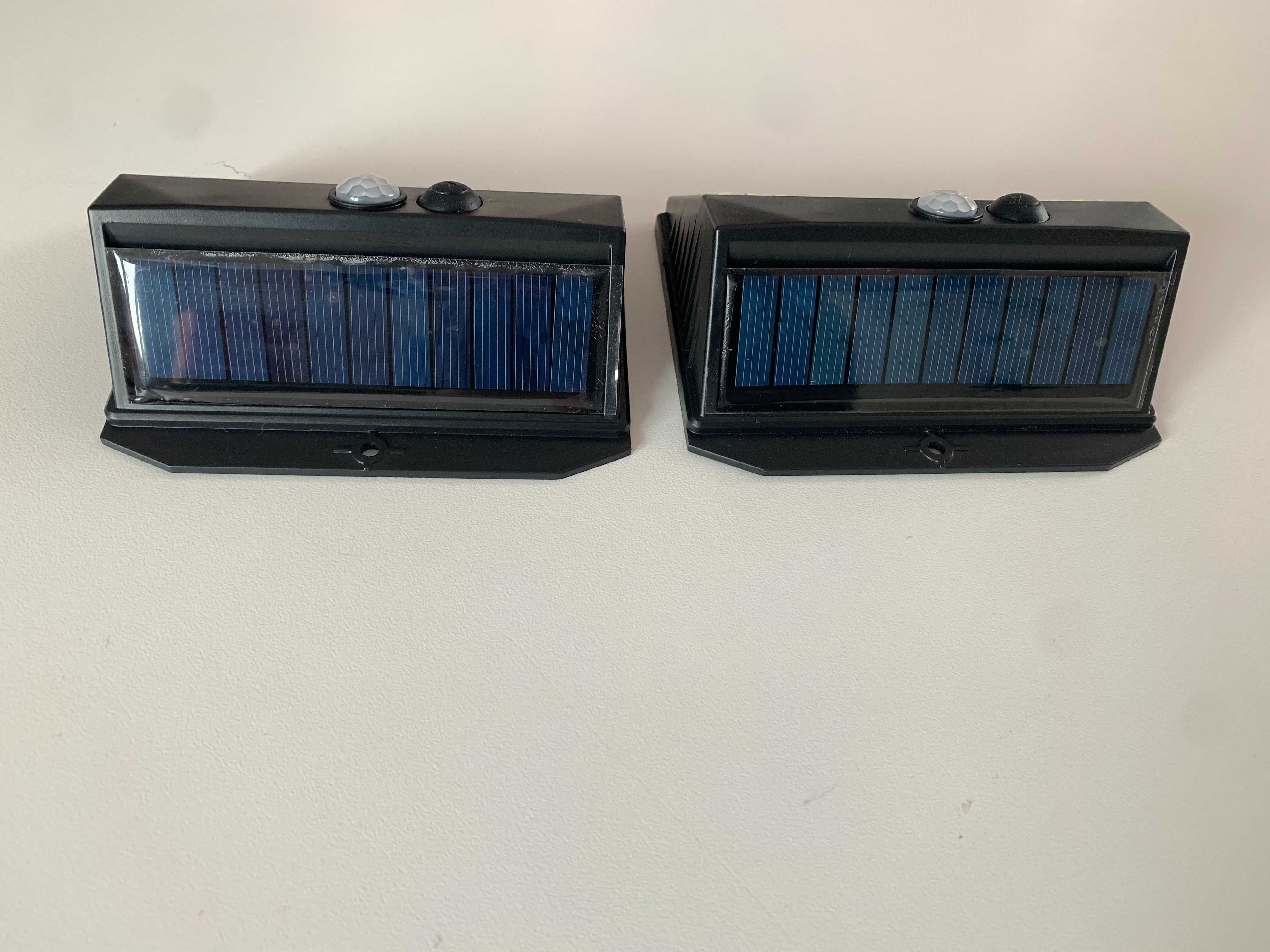 2 candeeiros solares para exterior IP65 com sensor movimento a estrear