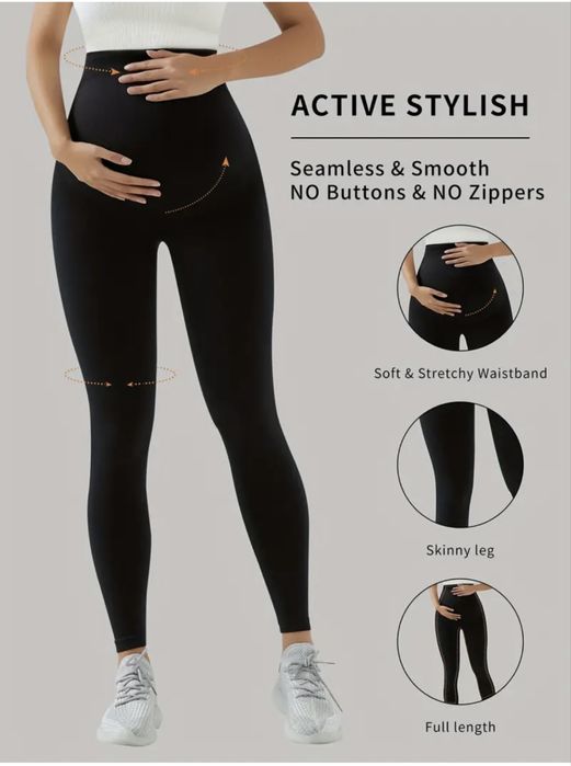 Лосини для вагітних чорні та сірі