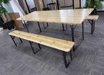 Meble Ogrodowe KOMPLET PIWNY BAROWY cateringowy na dożynki  FV 180CM