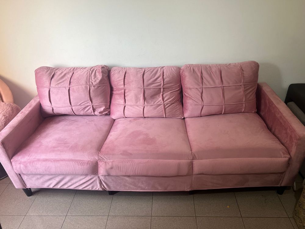 Sofa vida xl 3 lugares com apoio de pé