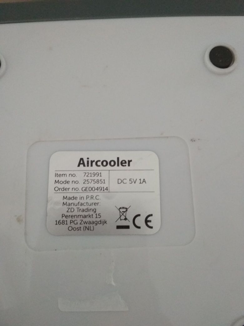 Портативный кондиционер с воздушным охлаждением Aircooler