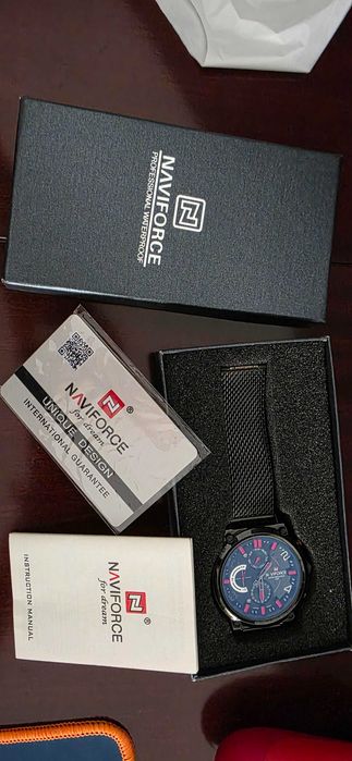 Relógio Naviforce Professional Waterproof Negro (Novo)