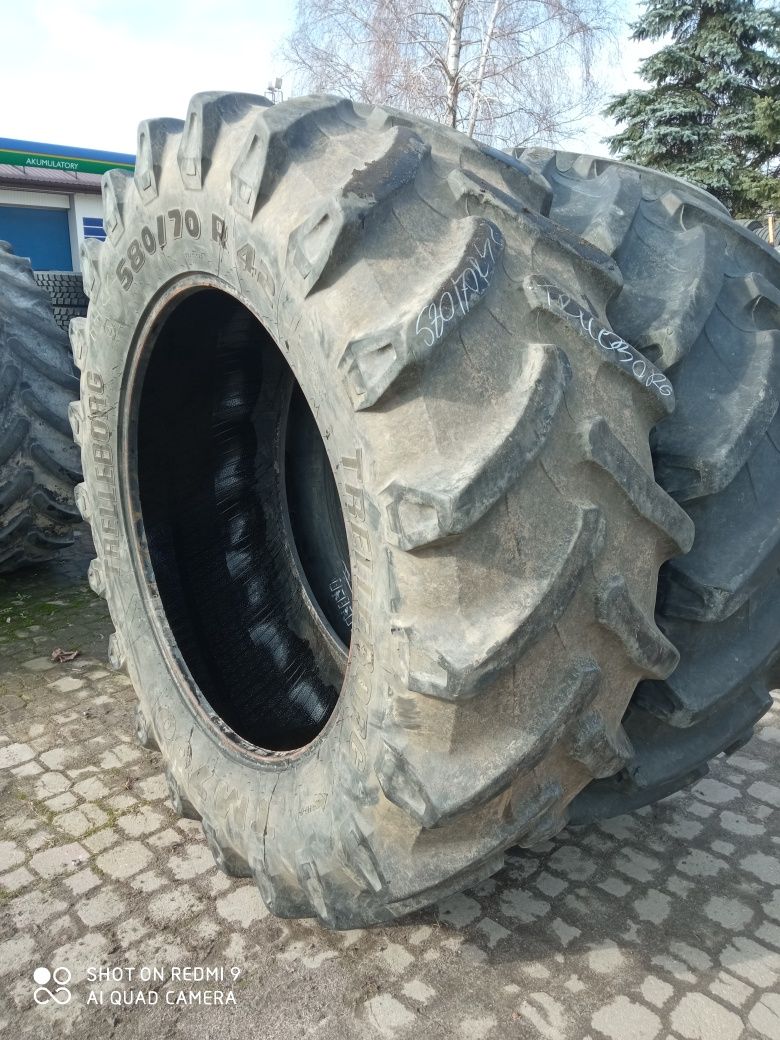 580/70R42 Pirelli  Trelleborg opona używana rolnicza 2 szt