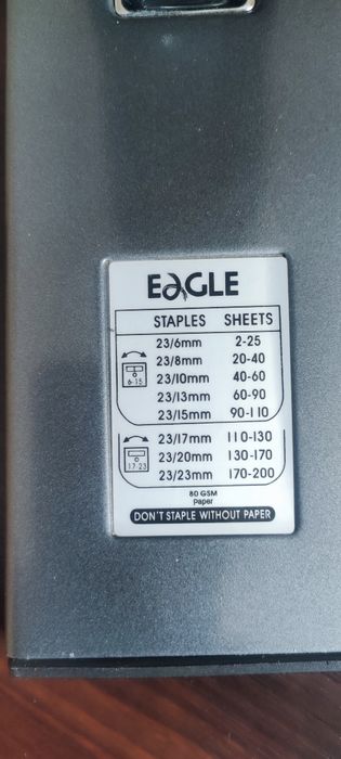 Степлер EAGLE 8539 (до 200 листов)