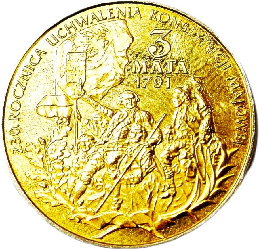 Moneta złota 230 rocznica uchwalenia Konstytucji 3 Maja