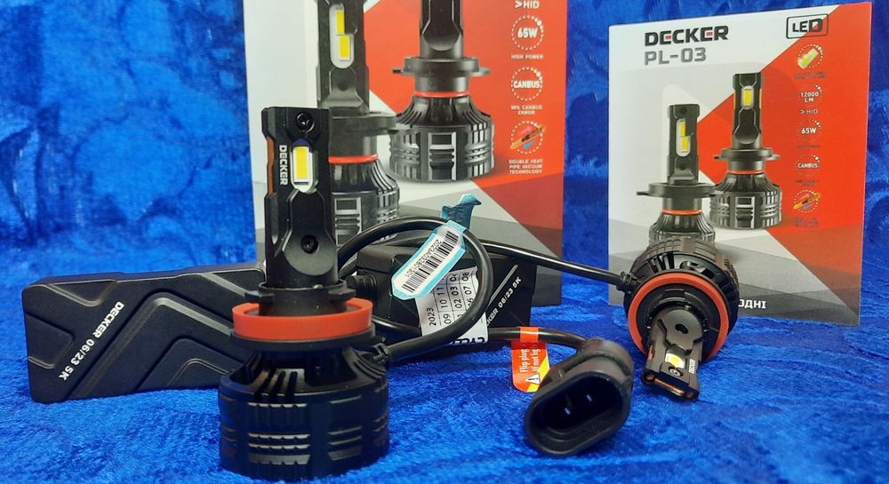 Лед лампа  Decker PL 03 H11/H7/Н4/Hb3/hb4) 5000K 12000Lм 65W