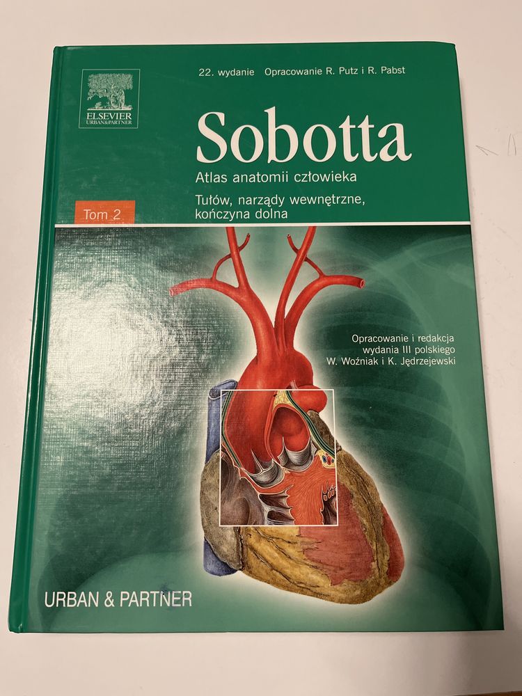 Sobotta Atlas anatomii człowieka Tom 2 Twarda oprawa