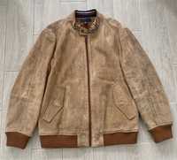 Мужская замшевая коричневая бежевая куртка Tommy Hilfiger 48 50 M L