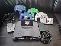 Nintendo 64 pelna paka, 4 pady, expansion pack, ED64
