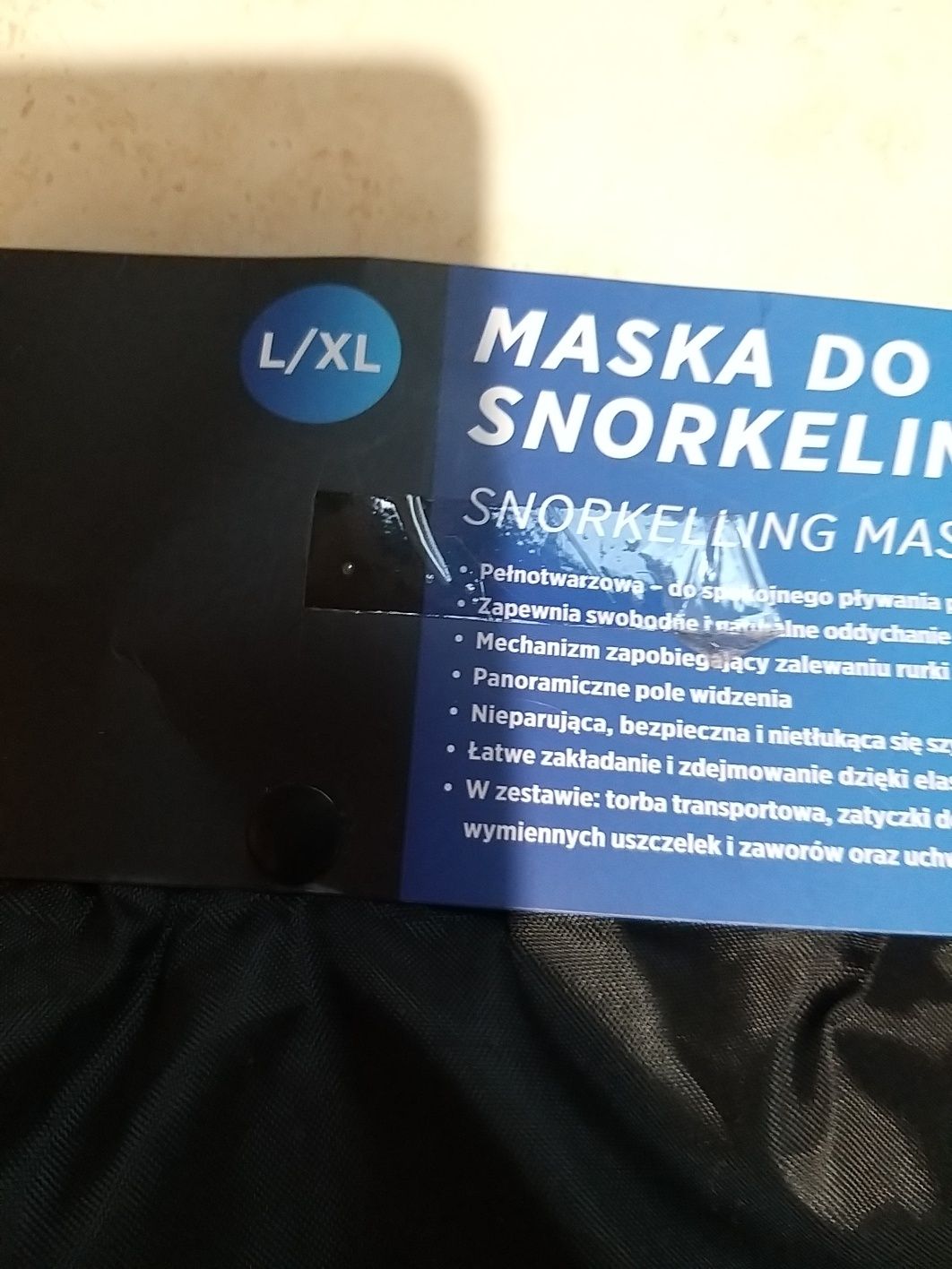 Maska do snorkelingu do snurkowania L/XL