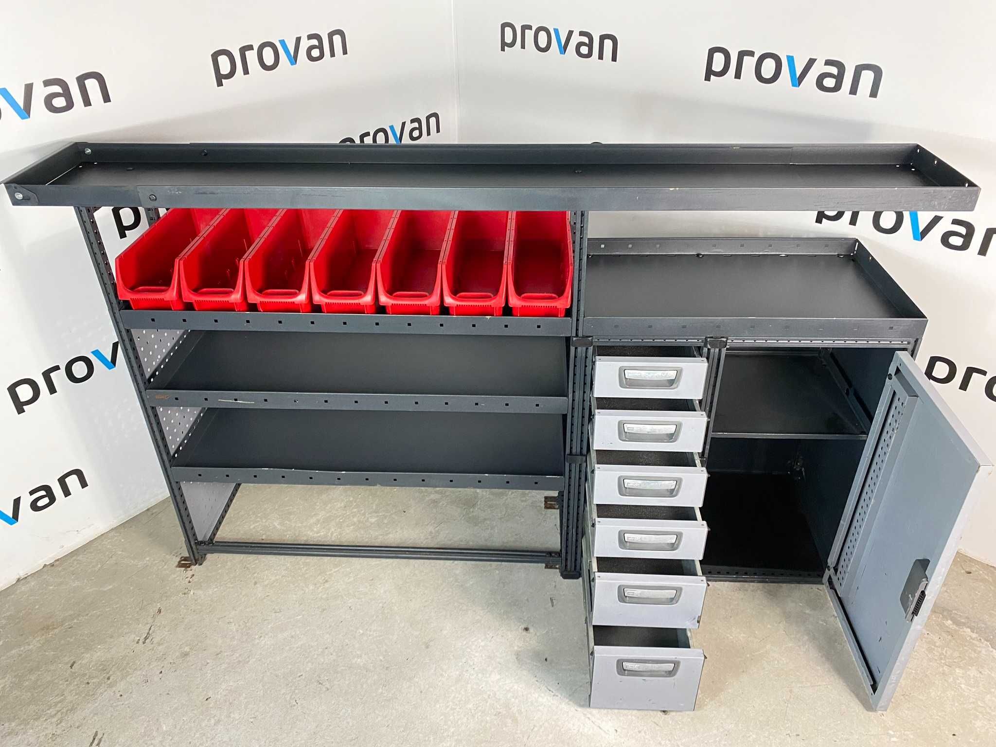 ZABUDOWA WARSZTATOWA serwisowa MODUL SYSTEM półki pojemniki szuflady