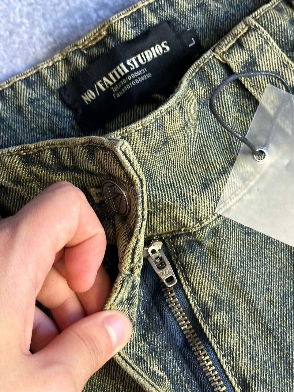 NFS NO FAITH STUDIOS baggy faded jeans distressed широкі джинси  джинс
